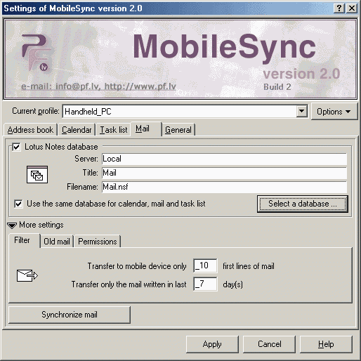 MobileSync Screenshot